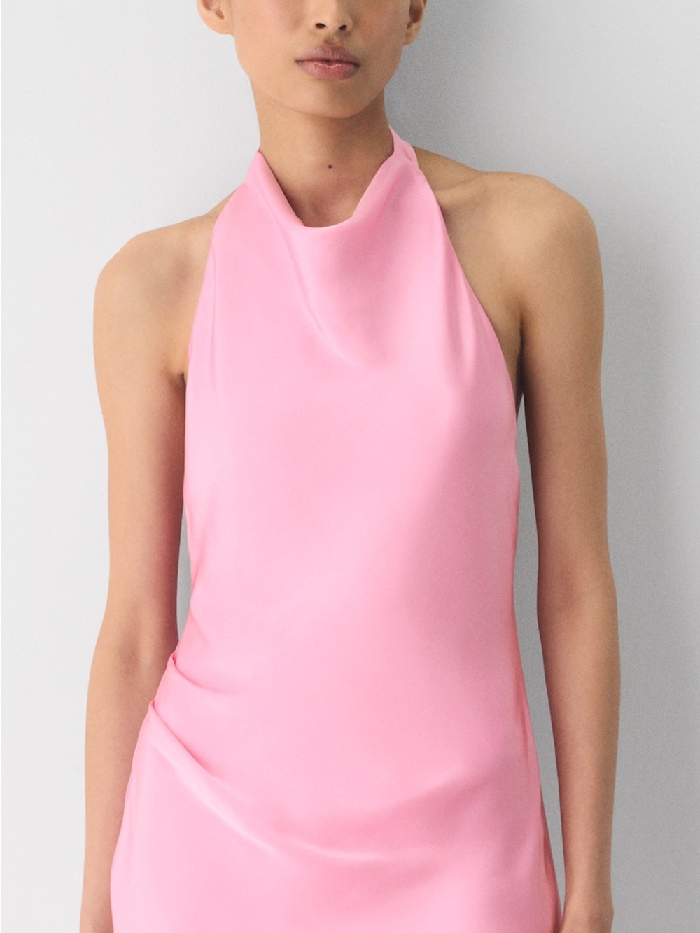 Aritzia audience pink Halter Mini Dress